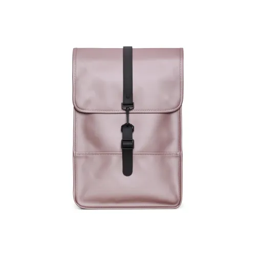 Rains Polyurethane And Polyester Blend crocodile-effect Mini Unisex Pink