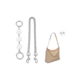 Silver camellia + decorative chain puppy buckle 45cm