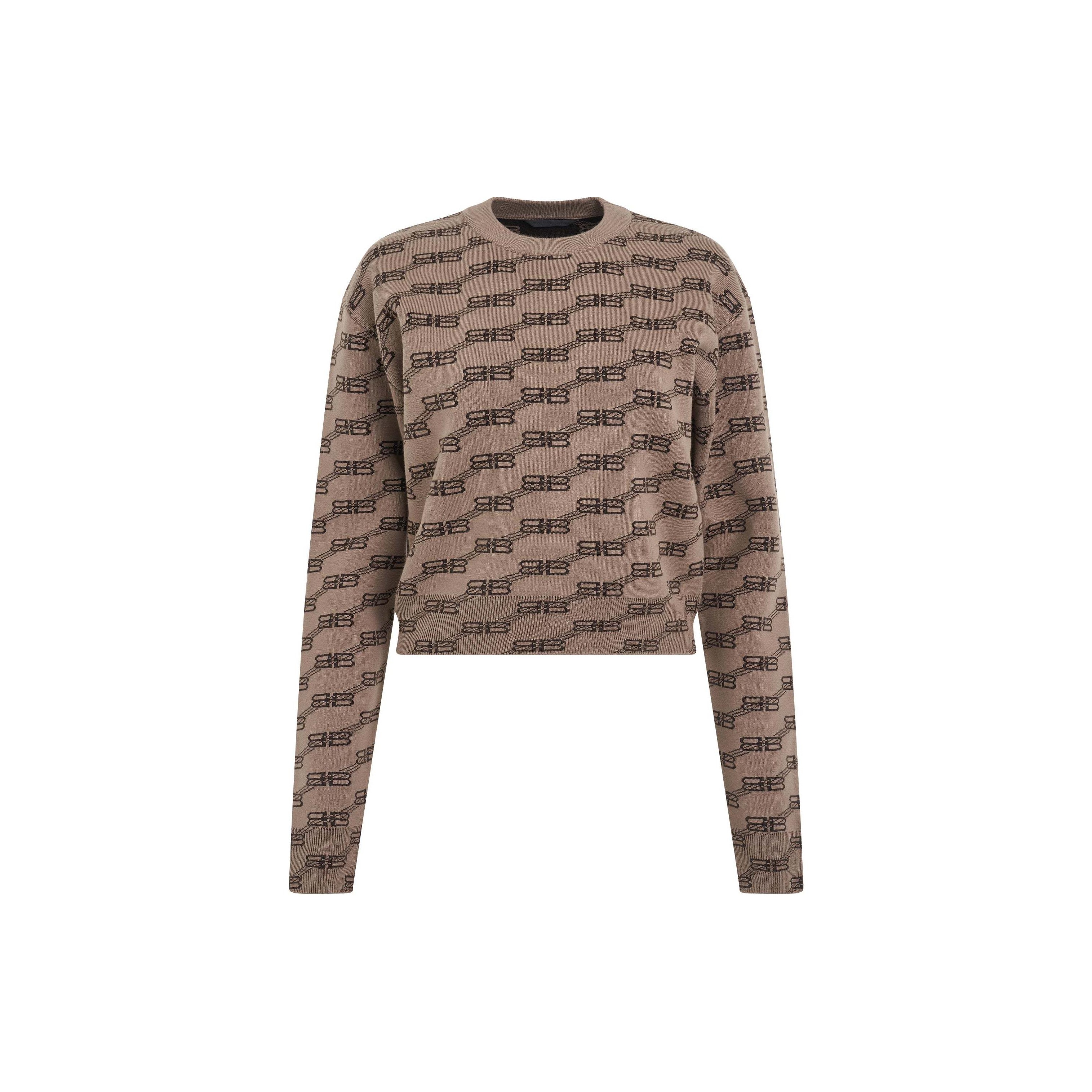 Balenciaga Sweater Beige Brown POIZON