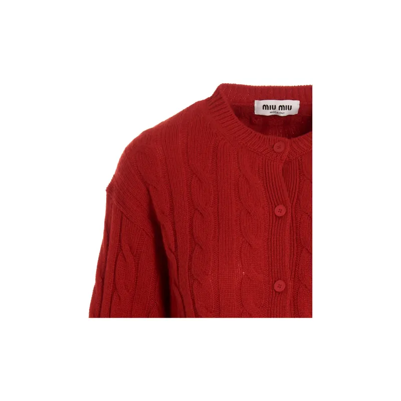 MIU MIU SS22 Knitwear Women's Red-4