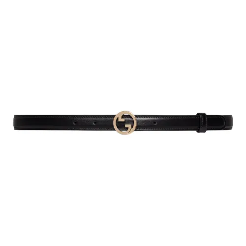 GUCCI Logo Plaque Buckled Belt