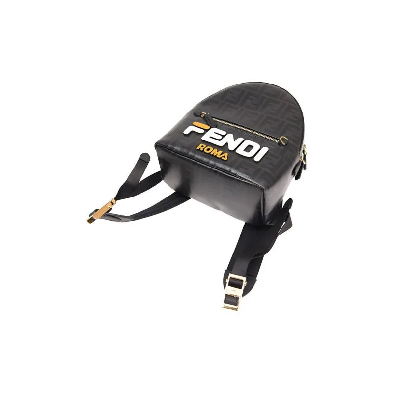 FENDI Cow Leather Backpack Men's Black-2