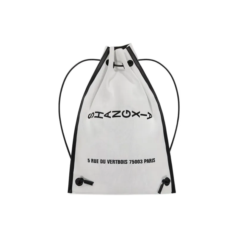 SHANG XIA Cow Leather Backpack Regular Unisex White-0