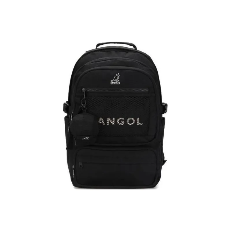 KANGOL Nylon Backpack Unisex Black-0