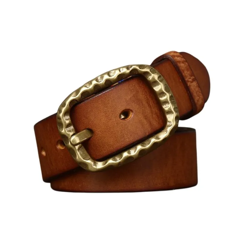 JEANSWEST Cow Leather Leather Belts Men's Width  3.8cm-3