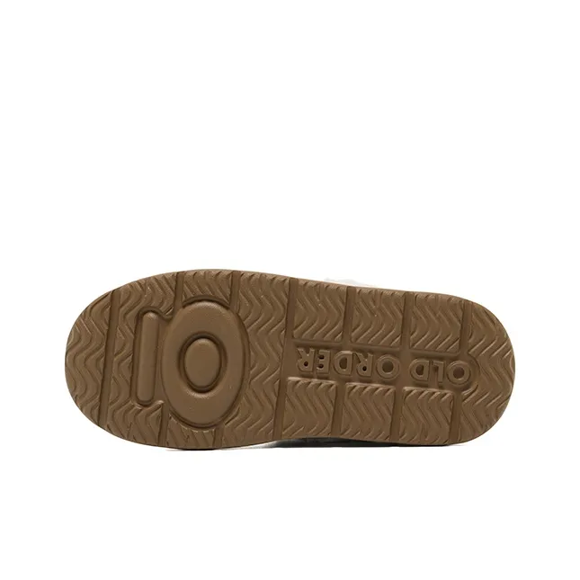 Disney x OLD ORDER Fuzzy Abrasion Resistant Slip Resistant Wrap toe Slippers Unisex Brown-4