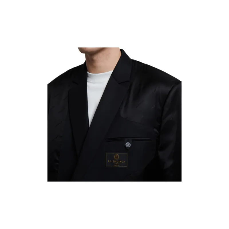 Balenciaga SS22 Business Suits Coats Unisex Black-5