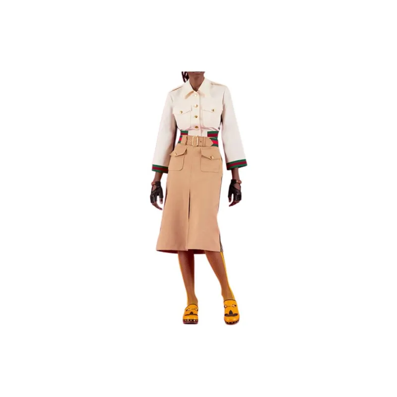 GUCCI X Adidas Jacquard Skirt Beige-1