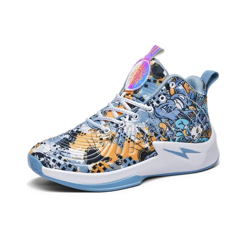 Wooden Rabbit Anti Slip Wear Resistant Mid Top Basketball Shoes Unisex-6