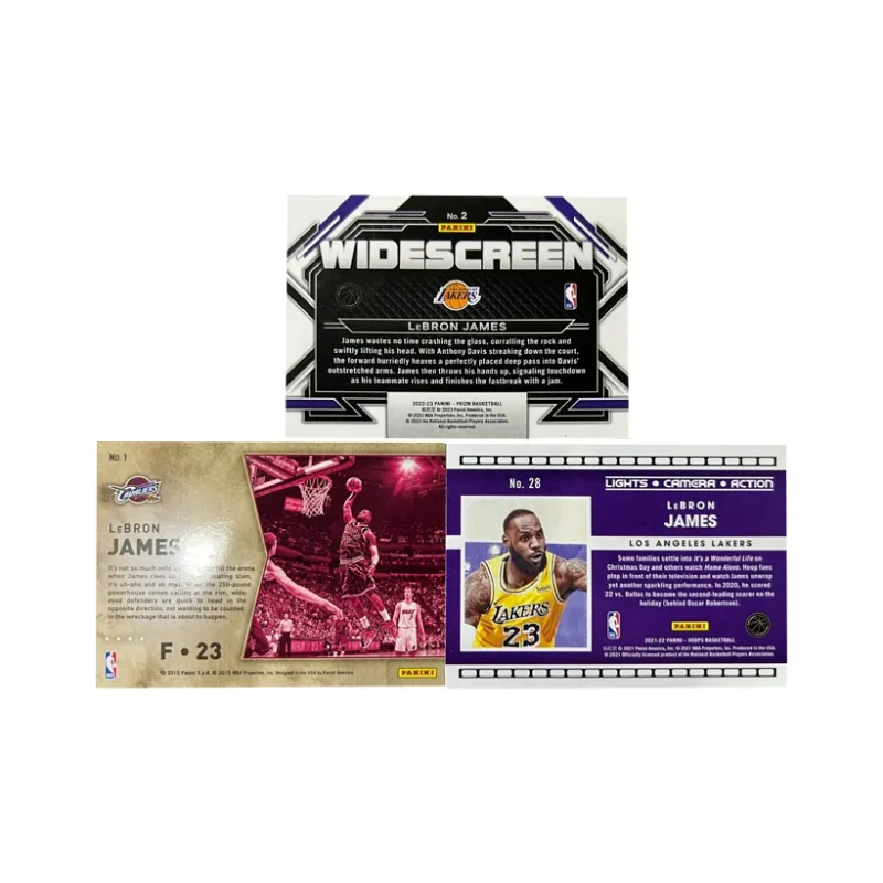 PANINI Lakers LeBron James The King Multi Collection Refractor Teca Horizontal Star Card Rare Sports Cards 3 Pcs-1