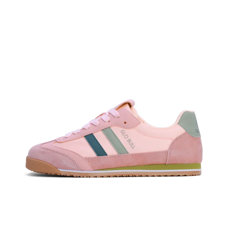 GLO BULL Skateboard Shoes Unisex Low Top Light Pink Green-0