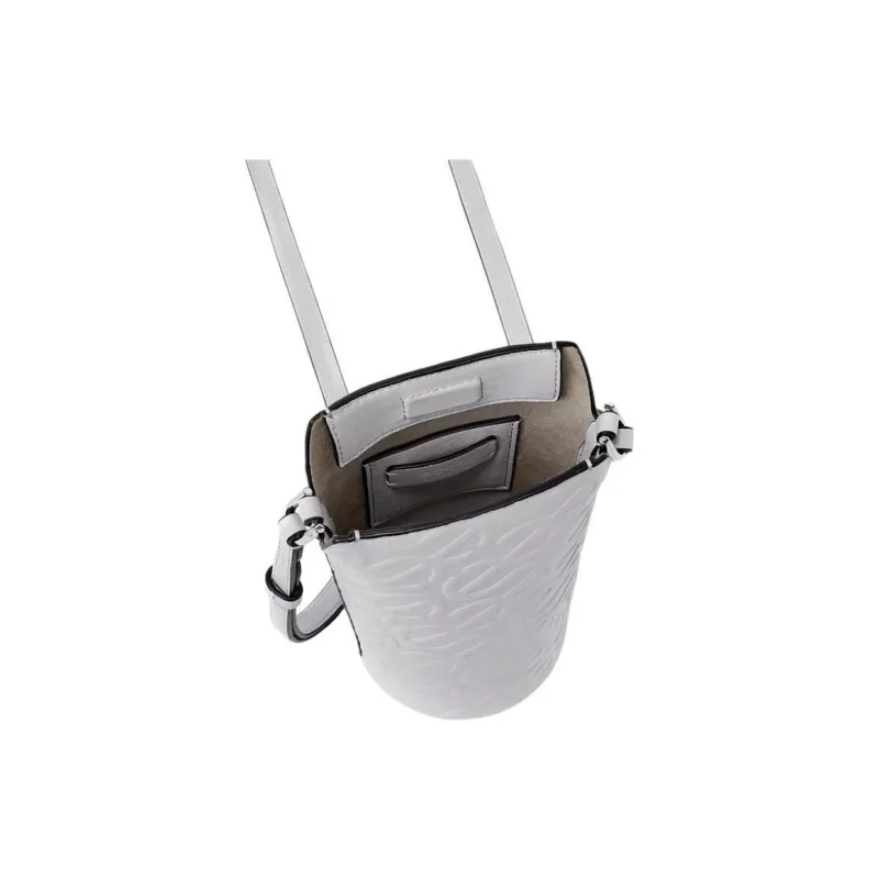 Ecco Cow Leather Bucket Bags Shoulder Bag Crossbody Bag Small Size Women's Cloud Gray-4