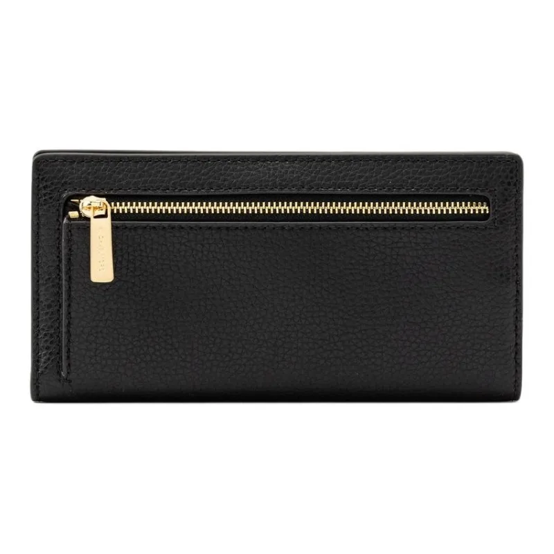 MICHAEL KORS Cow Leather Wallet Large Size Women's Black-1