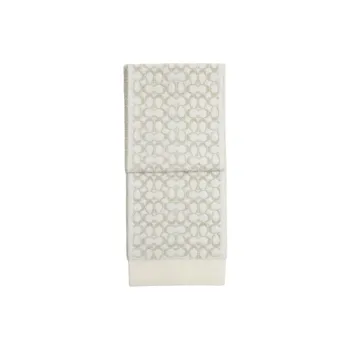 COACH Sheep Wool Knit Scarves Unisex White