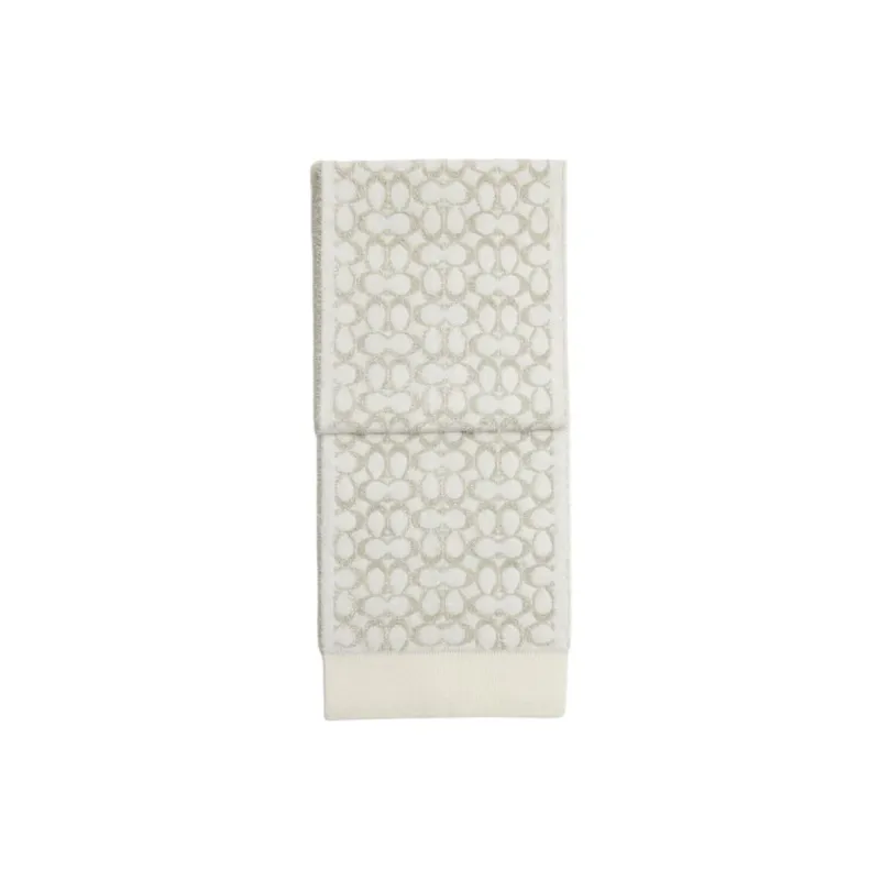 COACH Sheep Wool Knit Scarves Unisex White-0