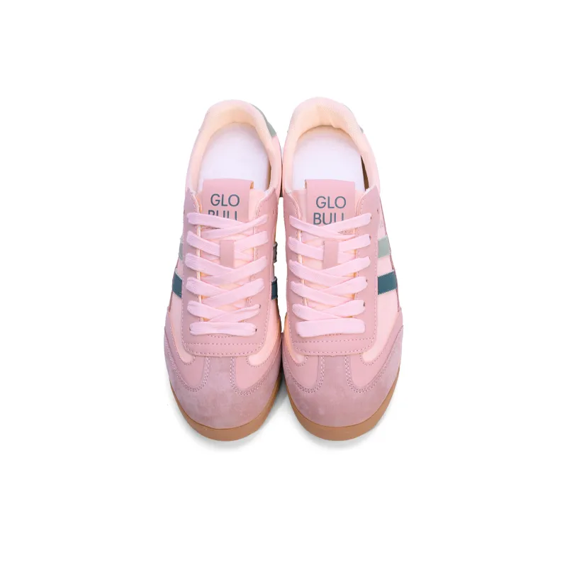GLO BULL Skateboard Shoes Unisex Low Top Light Pink Green-3