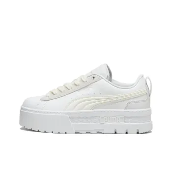PUMA Maze Anti Slip Wear Resistant Low Top Skateboard Shoes Women's White