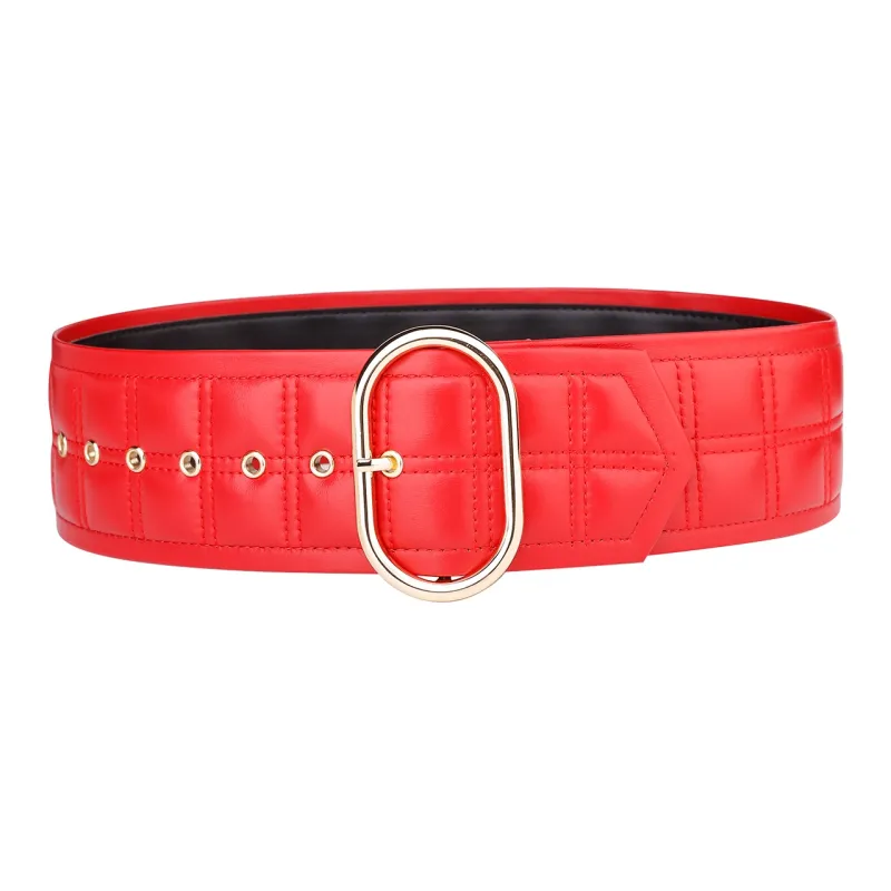 Jaylen Oos Sheepskin Leather Belts Women's 7.4cm-5