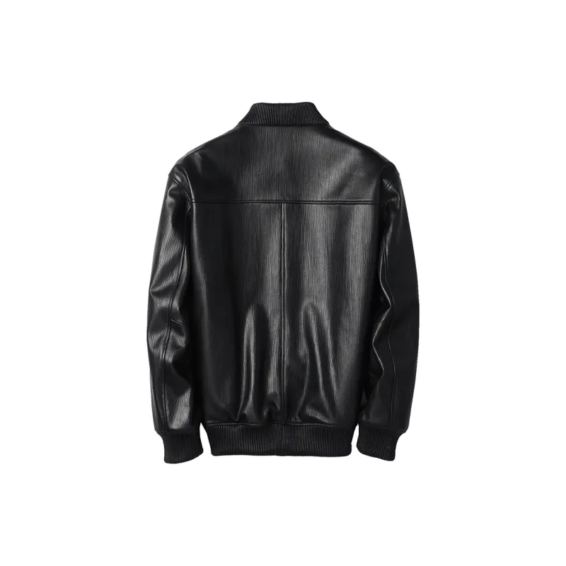 SINBOS Leather Jacket Men's Smoke Ink-1