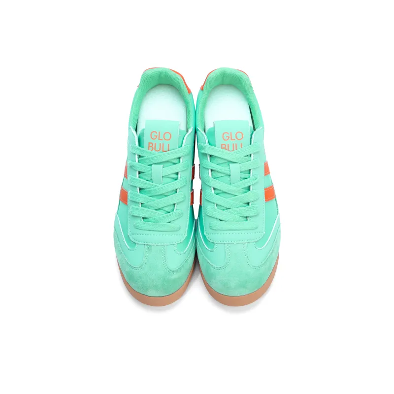 GLO BULL Skateboard Shoes Unisex Low Top Green Orange-3