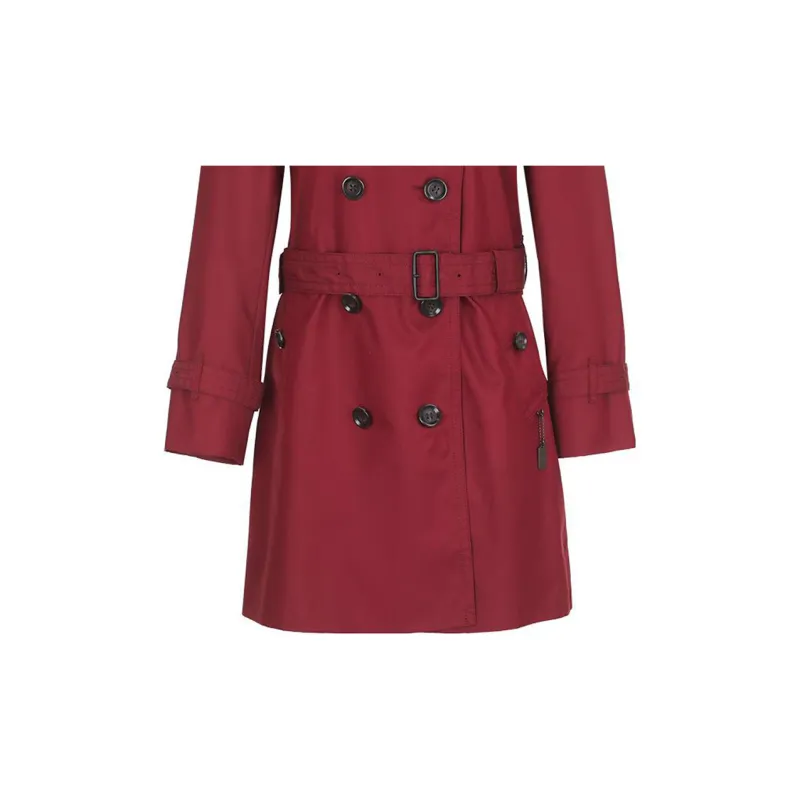 COACH Trench Coat Women's Burgundy-5