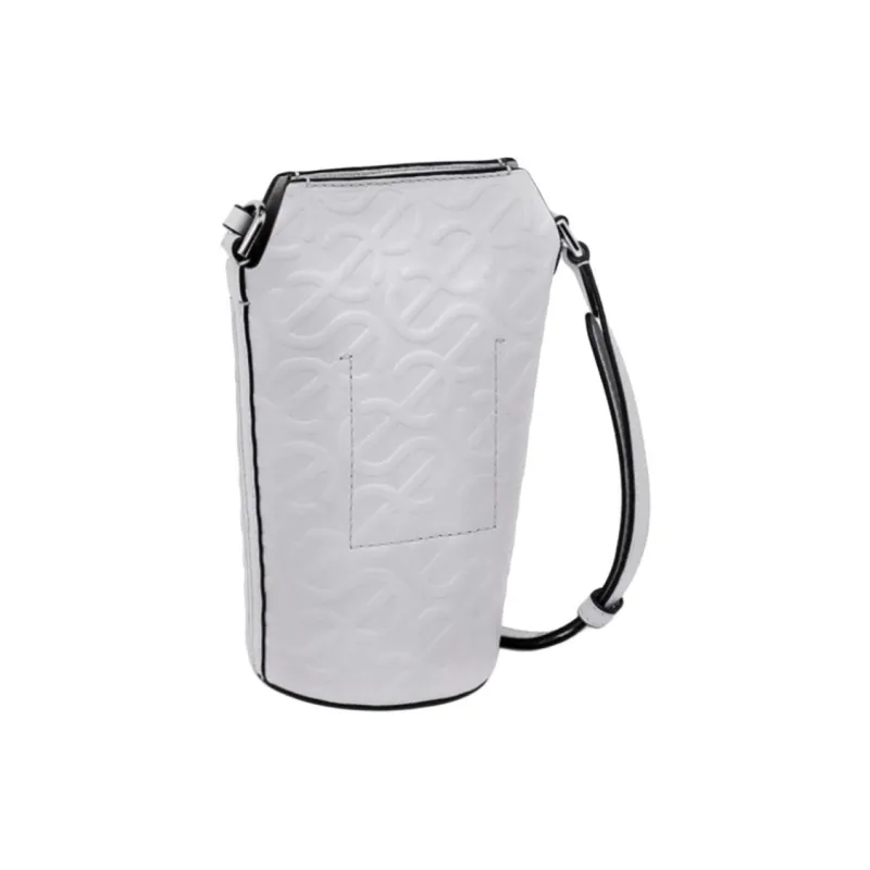 Ecco Cow Leather Bucket Bags Shoulder Bag Crossbody Bag Small Size Women's Cloud Gray-2