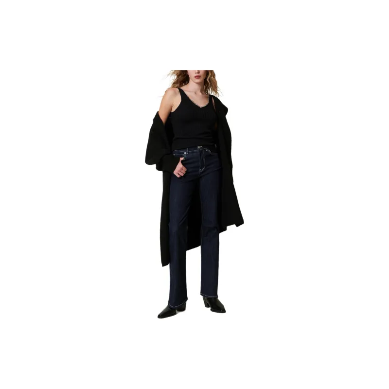 TWINSET MILANO FW24 Coats Women's Black-3