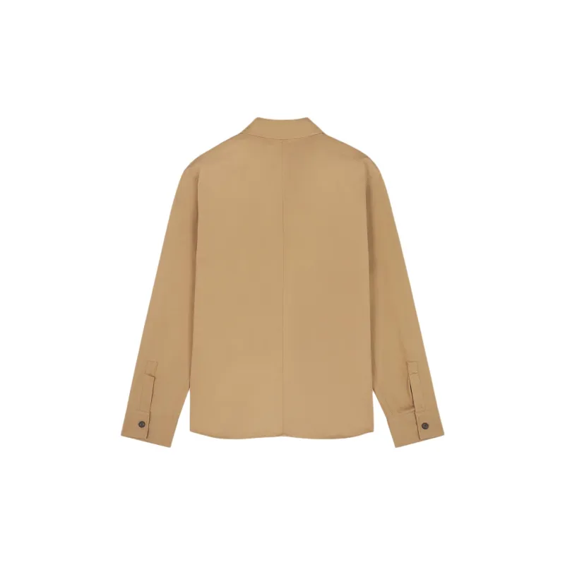 Maison Kitsune Logo Embroidered Buttoned Overshirt-1