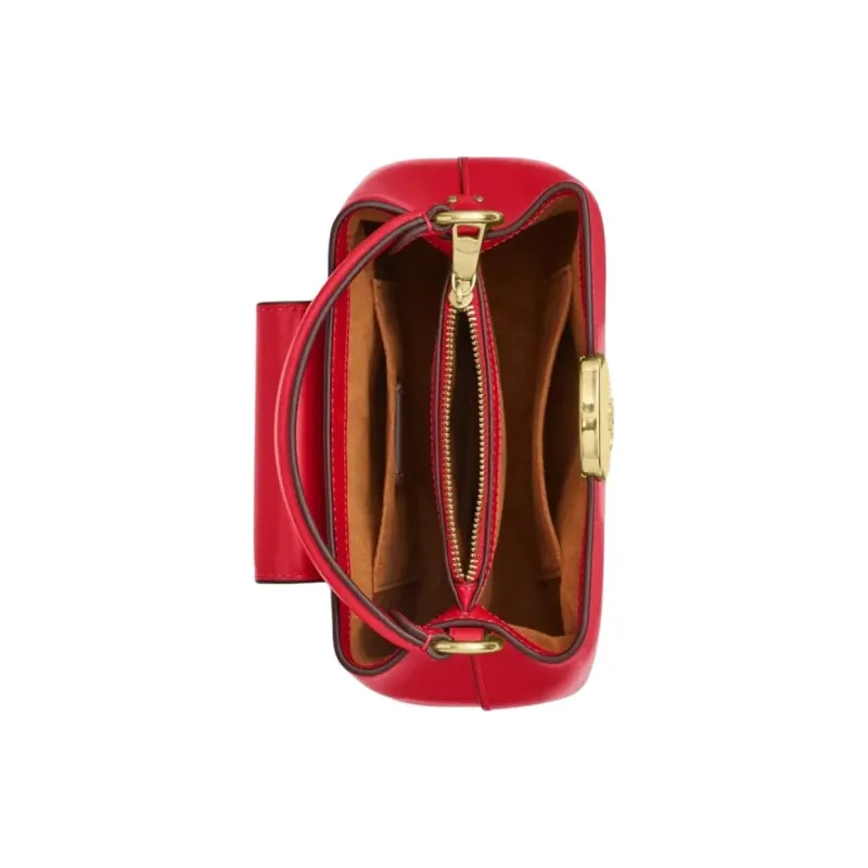 COACH Eliza Cow Leather Shoulder Bag Crossbody Bag Handbag Mini Women's Red-2
