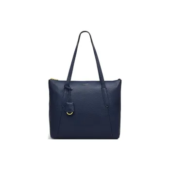 RADLEY Cow Leather Tote Bag Shopping Bag Shoulder Bags Large Size Women's Dark Blue