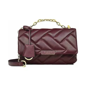 RADLEY Sheepskin Envelope Bag Handbag Crossbody Bag Medium Size Women's Red Brown