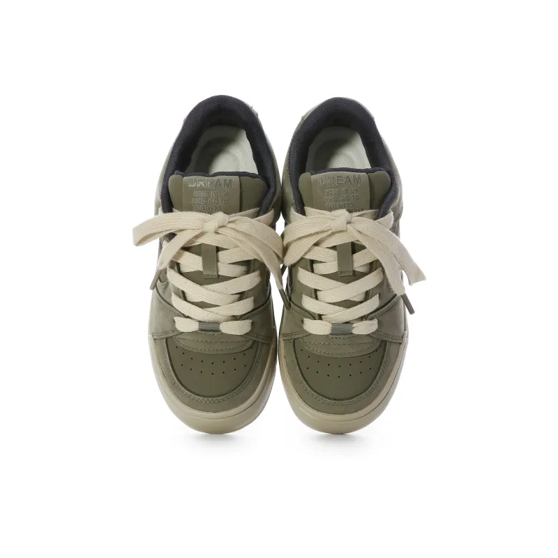 Lovely You Durable Lightweight And Breathable Low Top Skateboard Shoes Women's Moss Green-2