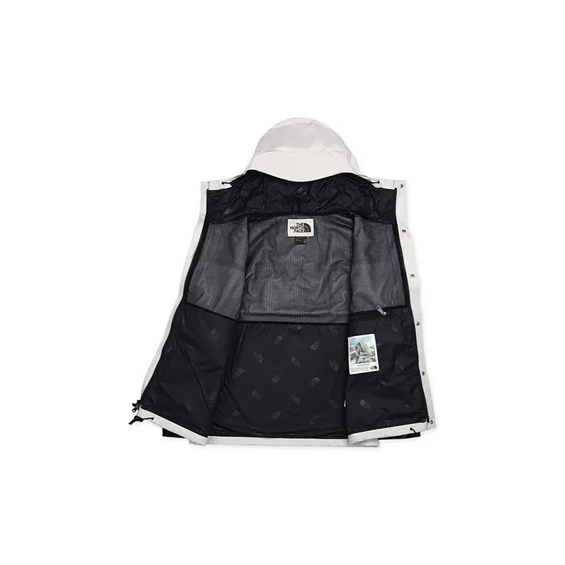 THE NORTH FACE 1986 Series Waterproof And Windproof Windbreaker Jacket Unisex White Shopping Bag Included-3