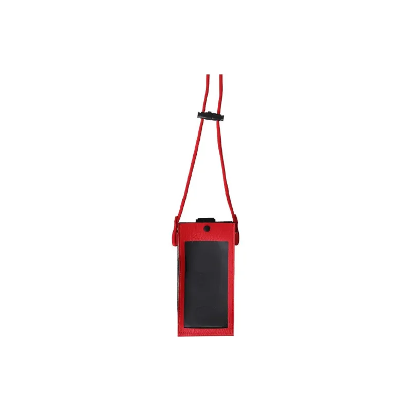 Nike Nylon Spell PU One Shoulder Crossbody Cell Phone Pouch Unisex Red-4