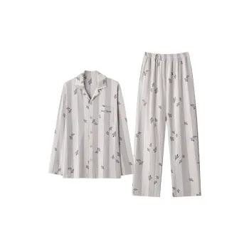 MIIOW Trend Party Series Pajama Set Men's Silver Gray