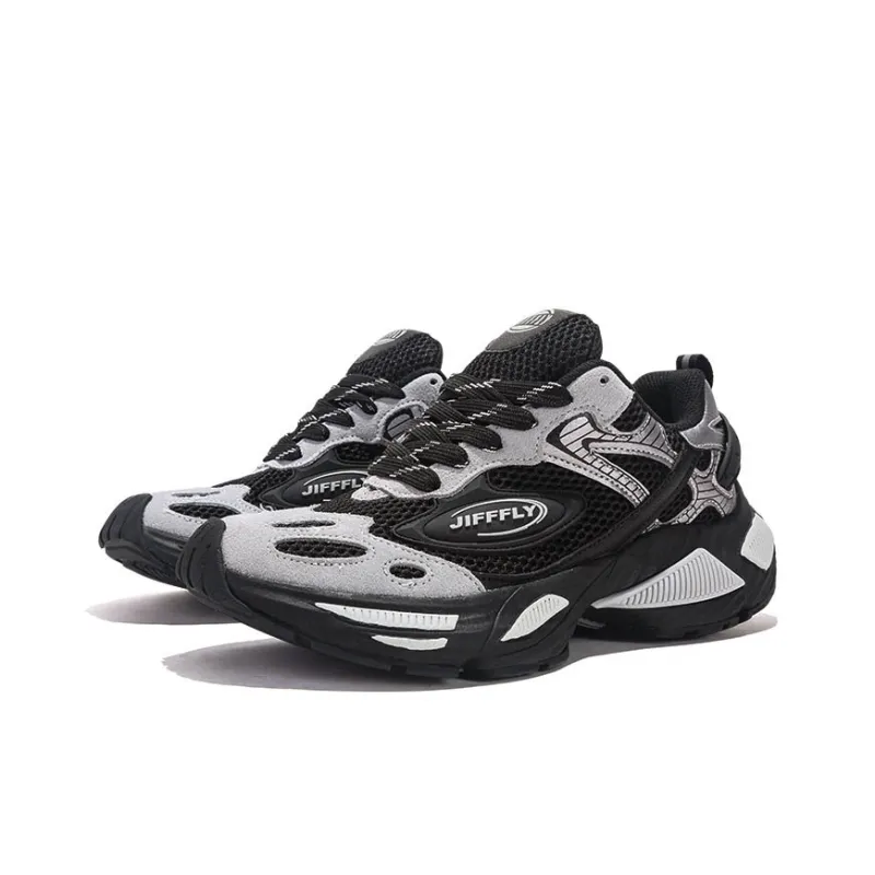 Jifffly Cushioned Slip-Resistant Breathable Lightweight Height Increasing Low-Top Chunky Sneakers Unisex-38