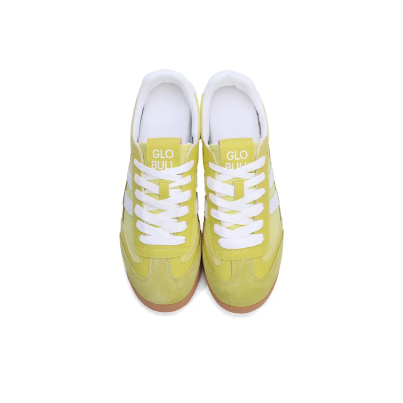 GLO BULL Skateboard Shoes Unisex Low Top Light Yellow White-3