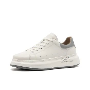Satchi Low Top Skateboard Shoes Men's White Gray