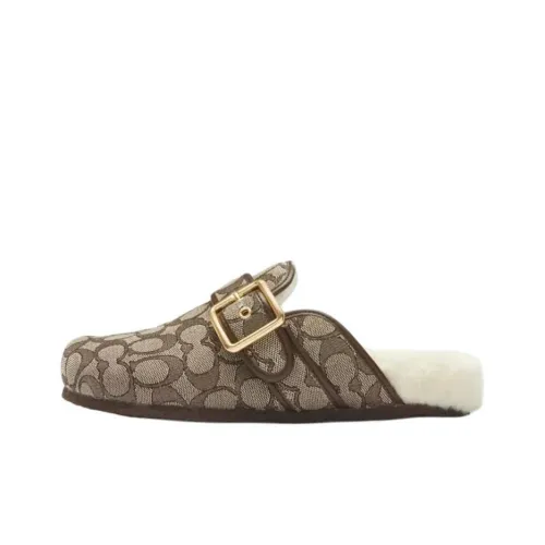 COACH Ashton Closed Toe Slippers Women's Oak