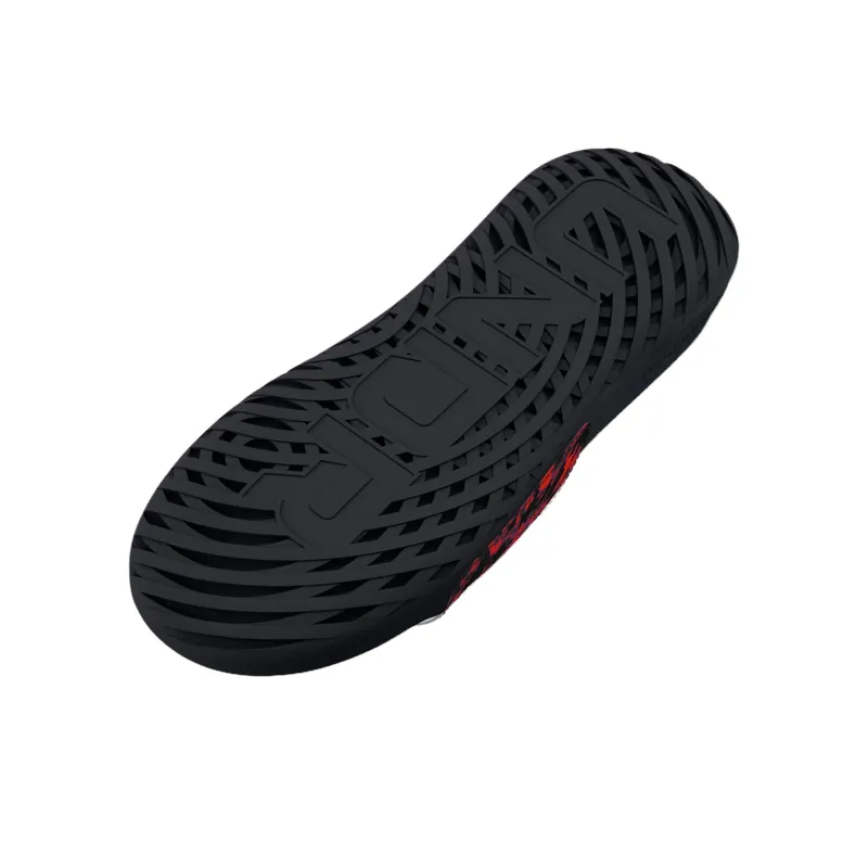 Under Armour Ignite Slip Resistant Abrasion Resistant Slide Slippers Men's Black Red-4