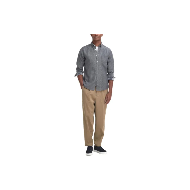 BARBOUR FW24 Shirt Men's Gray Mud Gray Rock-1