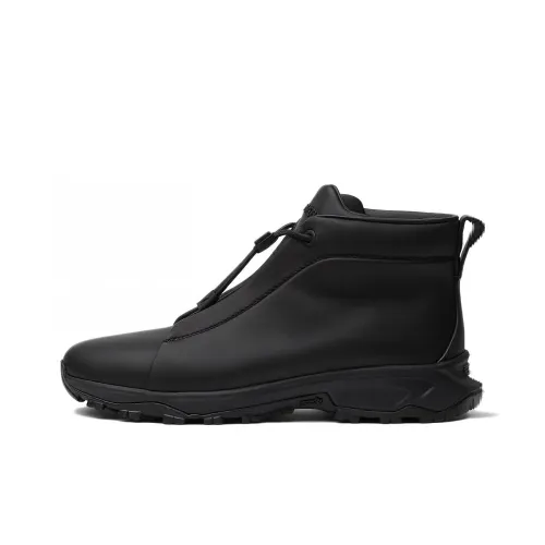 Zegna Triple Stitch High Top Casual Shoes Men's Black