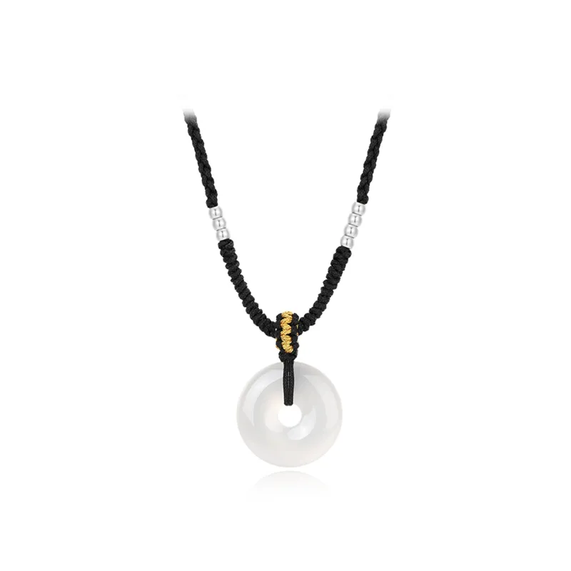 SEVEN COOK Chalcedony 999 Fine Silver Necklace Unisex-8