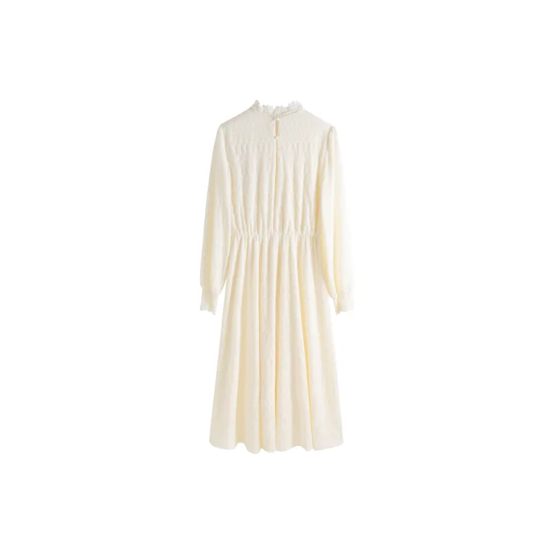 SUBEN Long Sleeved Dresses Women's Beige-1
