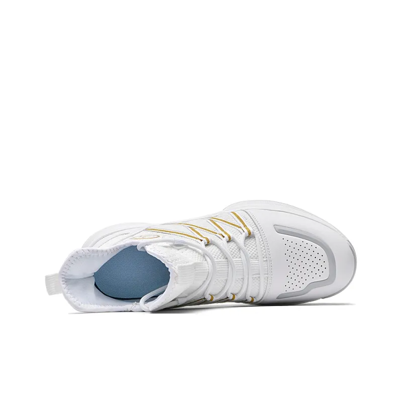 Wooden Rabbit Anti Slip Wear Resistant Mid Top Basketball Shoes Men's-2