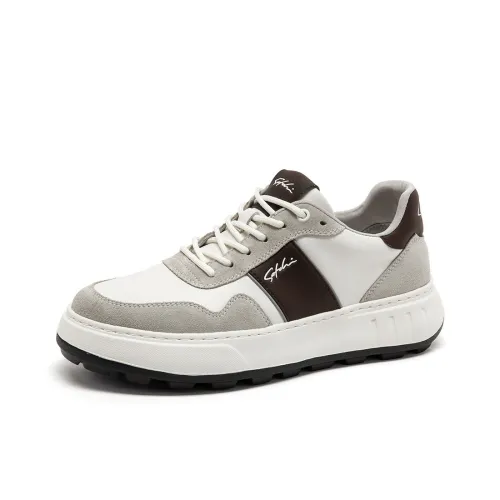 Satchi Low Top Skateboard Shoes Men's White/Gray
