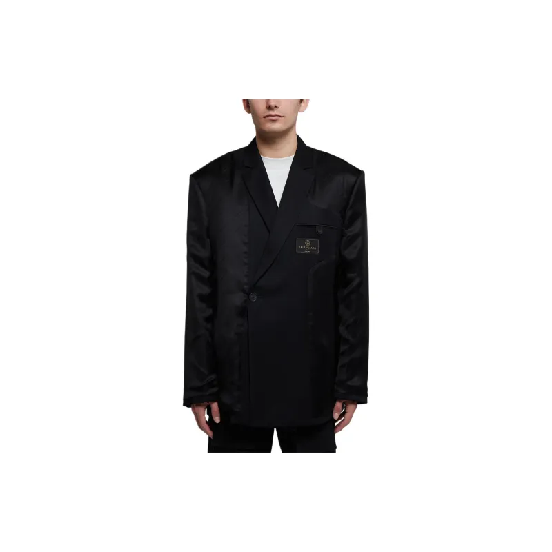 Balenciaga SS22 Business Suits Coats Unisex Black-2