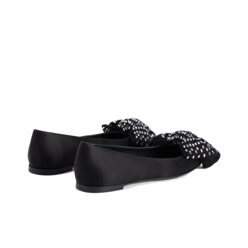 Giuseppe Zanotti Alexandrine Crystal embellished Bow Ballet Pumps-3