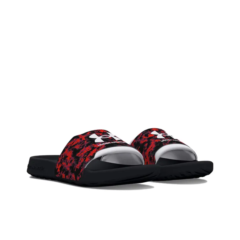 Under Armour Ignite Slip Resistant Abrasion Resistant Slide Slippers Men's Black Red-2