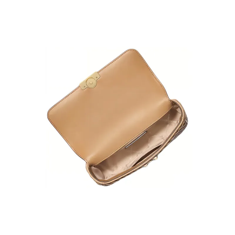 MICHAEL KORS Leather Portable Crossbody Bag, Shoulder Bag Small Size Women's Almond Beige-1